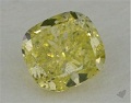 fancy greenish yellow cushion cut