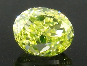 fancy intense green yellow oval diamond