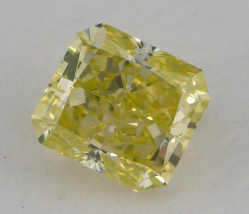 fancy yellow radiant cut diamond