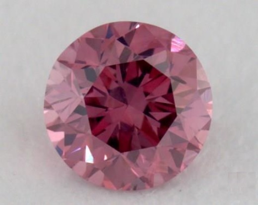 small fancy pink round brilliant