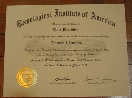 gemological institute of america certification